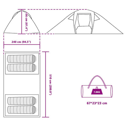 Tunnelzelt Mit Dach Mit Speicher 510 X 240 X 156 Cm Taft
