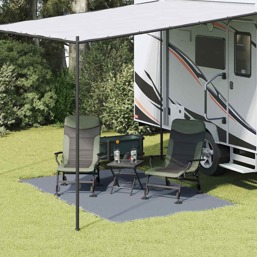 Zeltteppich Blau Und Grau 500 X 250 Cm Polyethylen Blau-Grau