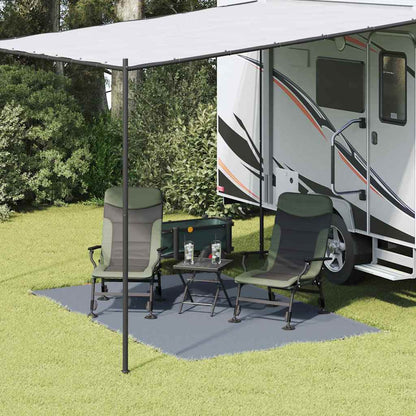 Zeltteppich Blau Und Grau 500 X 250 Cm Polyethylen Blau-Grau