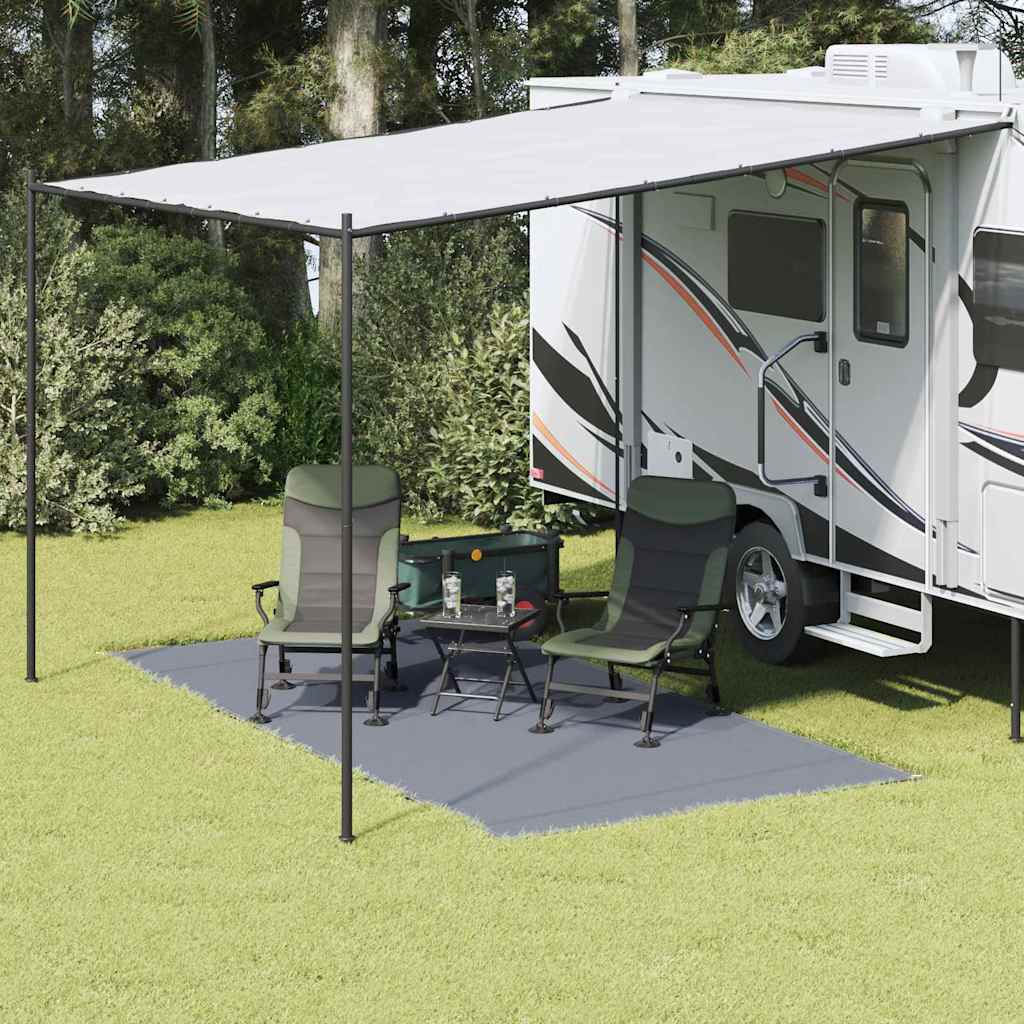Zeltteppich Blau Und Grau 500 X 250 Cm Polyethylen Blau-Grau
