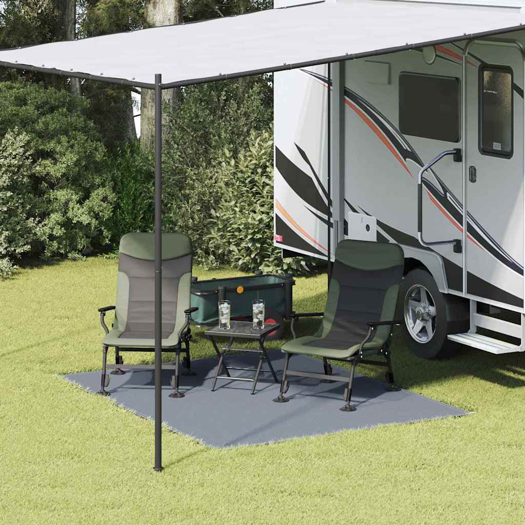 Zeltteppich Blau Und Grau 500 X 250 Cm Polyethylen Blau-Grau