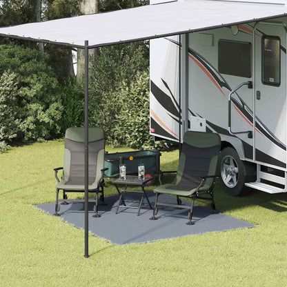 Zeltteppich Blau Und Grau 500 X 250 Cm Polyethylen Blau-Grau