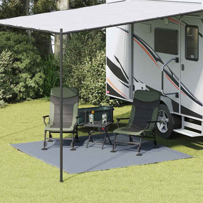 Zeltteppich Blau Und Grau 500 X 250 Cm Polyethylen Blau-Grau
