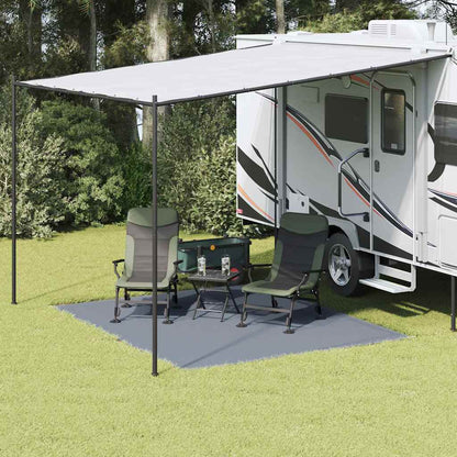 Zeltteppich Blau Und Grau 500 X 250 Cm Polyethylen Blau-Grau