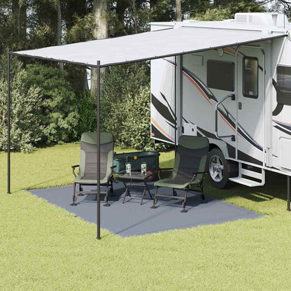 Zeltteppich Blau Und Grau 500 X 250 Cm Polyethylen Blau-Grau