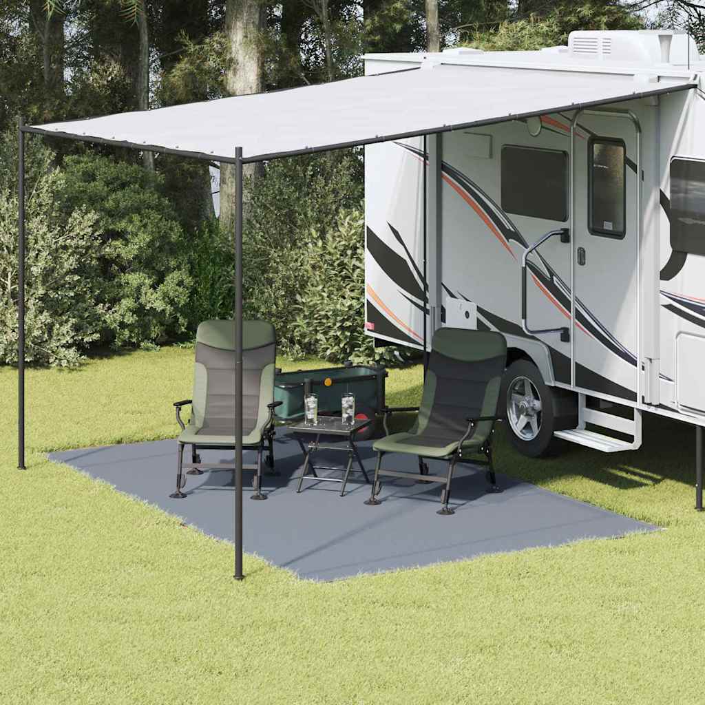 Zeltteppich Blau Und Grau 500 X 250 Cm Polyethylen Blau-Grau