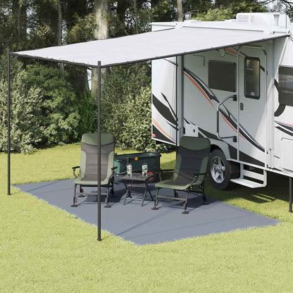 Zeltteppich Blau Und Grau 500 X 250 Cm Polyethylen Blau-Grau