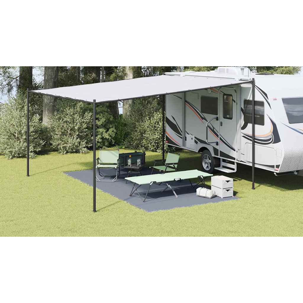 Zeltteppich Blau Und Grau 500 X 250 Cm Polyethylen Blau-Grau
