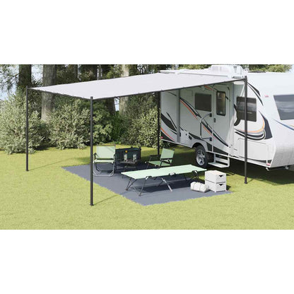 Zeltteppich Blau Und Grau 500 X 250 Cm Polyethylen Blau-Grau