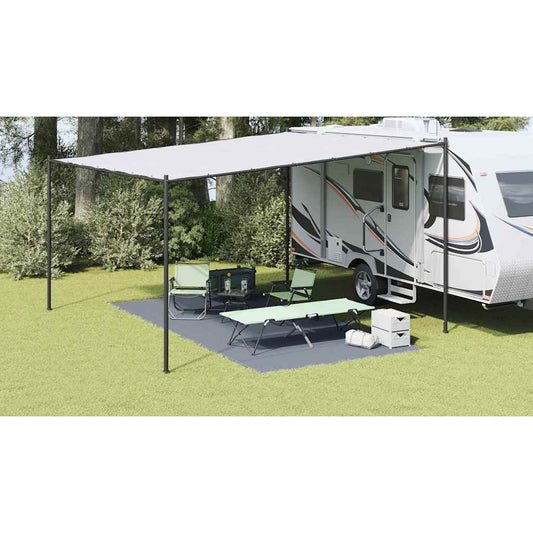 Zeltteppich Blau Und Grau 500 X 250 Cm Polyethylen Blau-Grau
