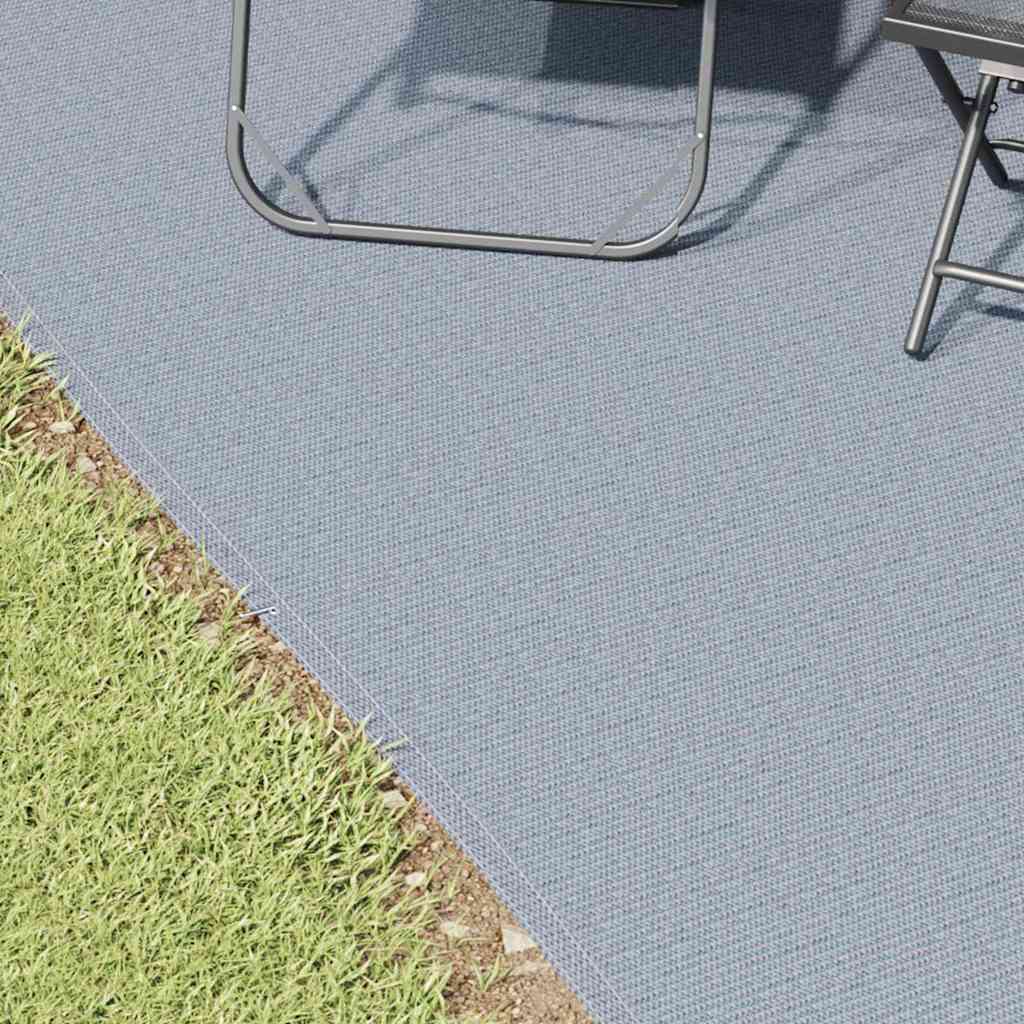 Zeltteppich Blau Und Grau 500 X 250 Cm Polyethylen Blau-Grau