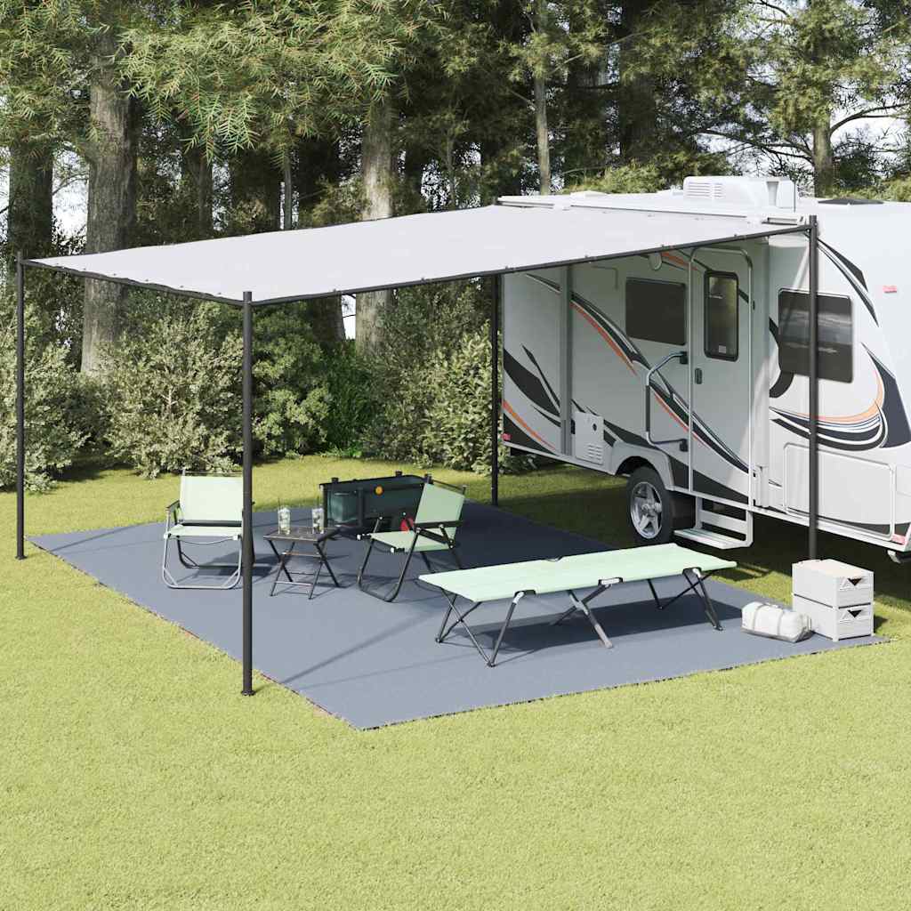 Zeltteppich Blau Und Grau 500 X 250 Cm Polyethylen Blau-Grau