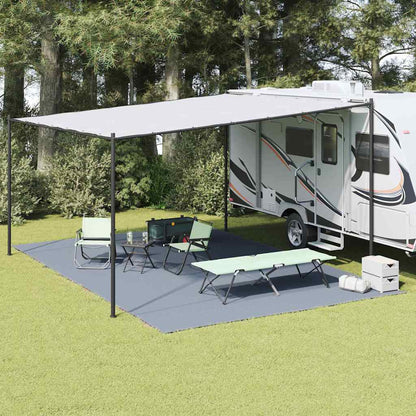 Zeltteppich Blau Und Grau 500 X 250 Cm Polyethylen Blau-Grau