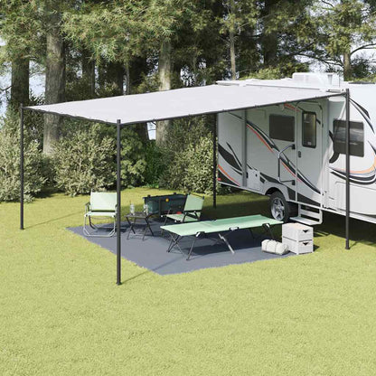 Zeltteppich Blau Und Grau 500 X 250 Cm Polyethylen Blau-Grau