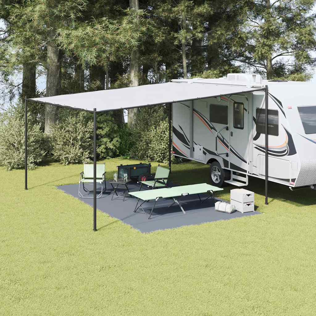 Zeltteppich Blau Und Grau 500 X 250 Cm Polyethylen Blau-Grau