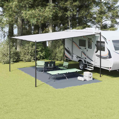 Zeltteppich Blau Und Grau 500 X 250 Cm Polyethylen Blau-Grau