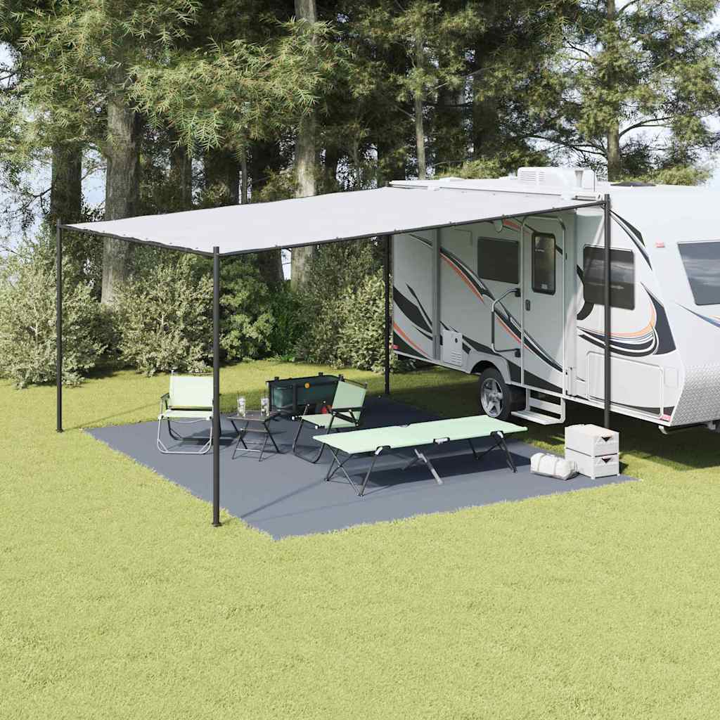 Zeltteppich Blau Und Grau 500 X 250 Cm Polyethylen Blau-Grau