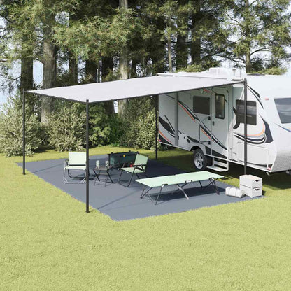 Zeltteppich Blau Und Grau 500 X 250 Cm Polyethylen Blau-Grau