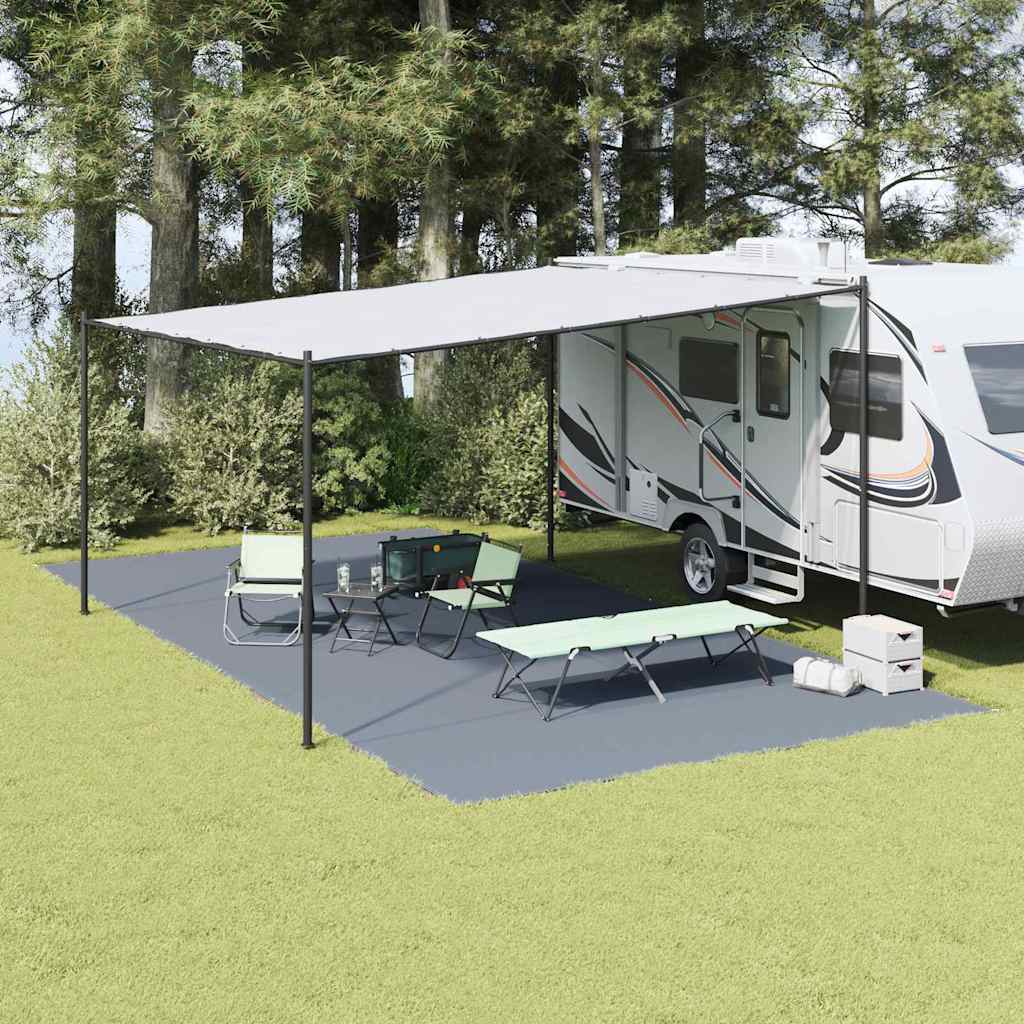 Zeltteppich Blau Und Grau 500 X 250 Cm Polyethylen Blau-Grau