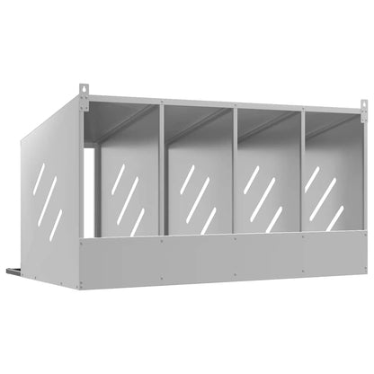 Hühner-Nistkasten Mit 4 Fächern Verzinktes Silber Metall