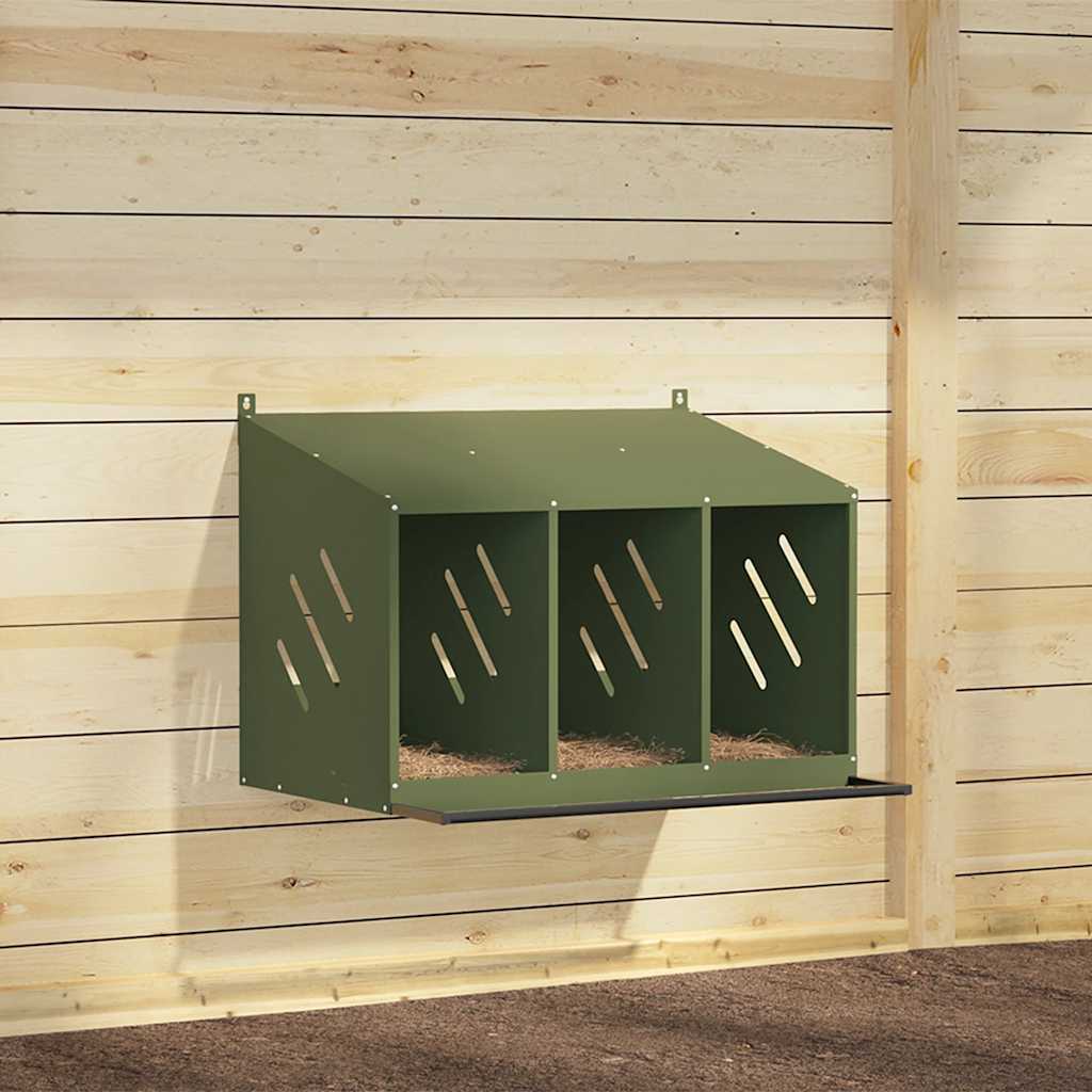 Hühner-Nistkasten Mit 3 Fächern Metall