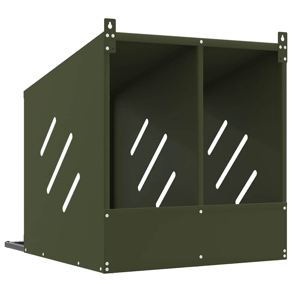 Hühner-Nistkasten Mit 2 Fächern Metall