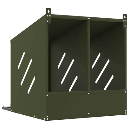 Hühner-Nistkasten Mit 2 Fächern Metall