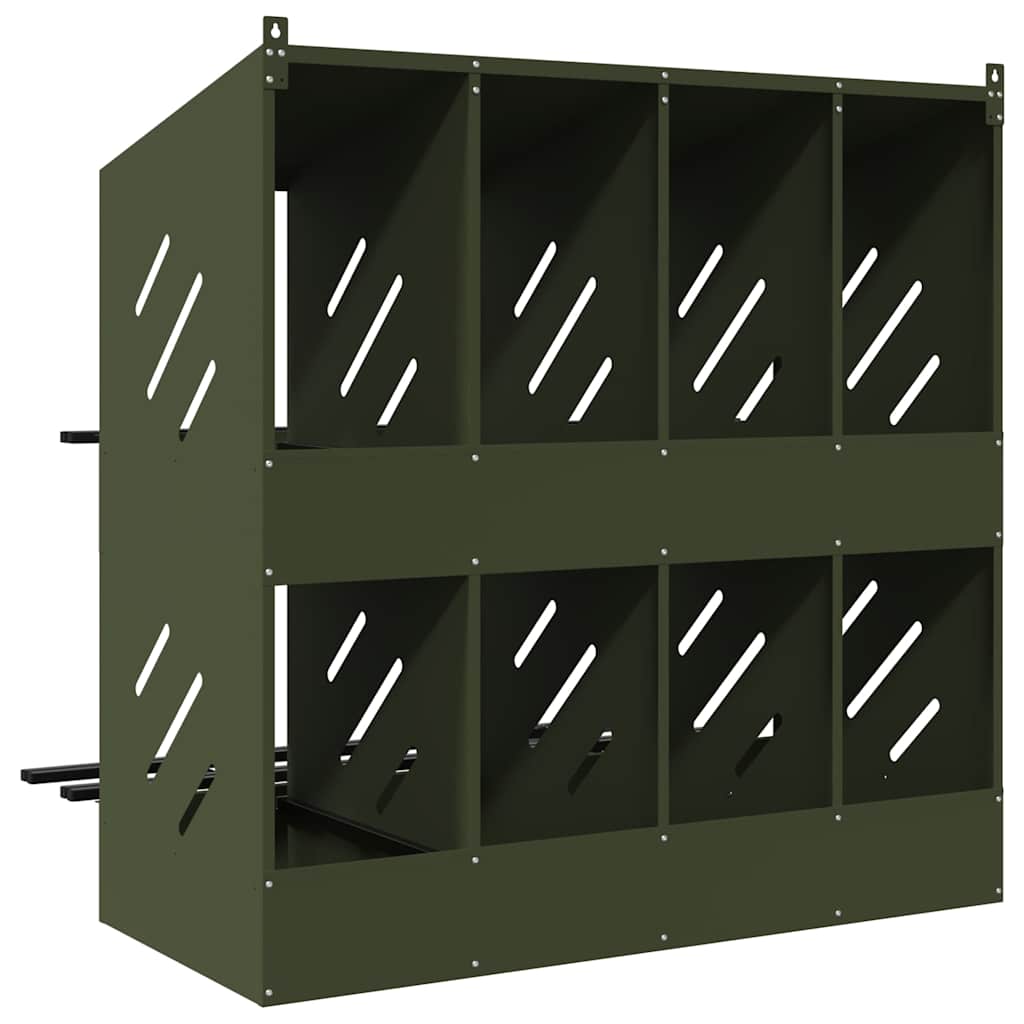 Hühner-Nistkasten Mit 8 Fächern Metall