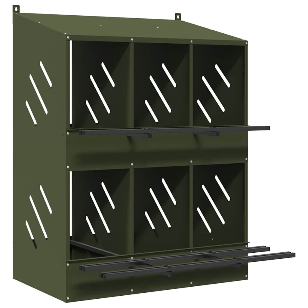Hühner-Nistkasten Mit 6 Fächern Metall