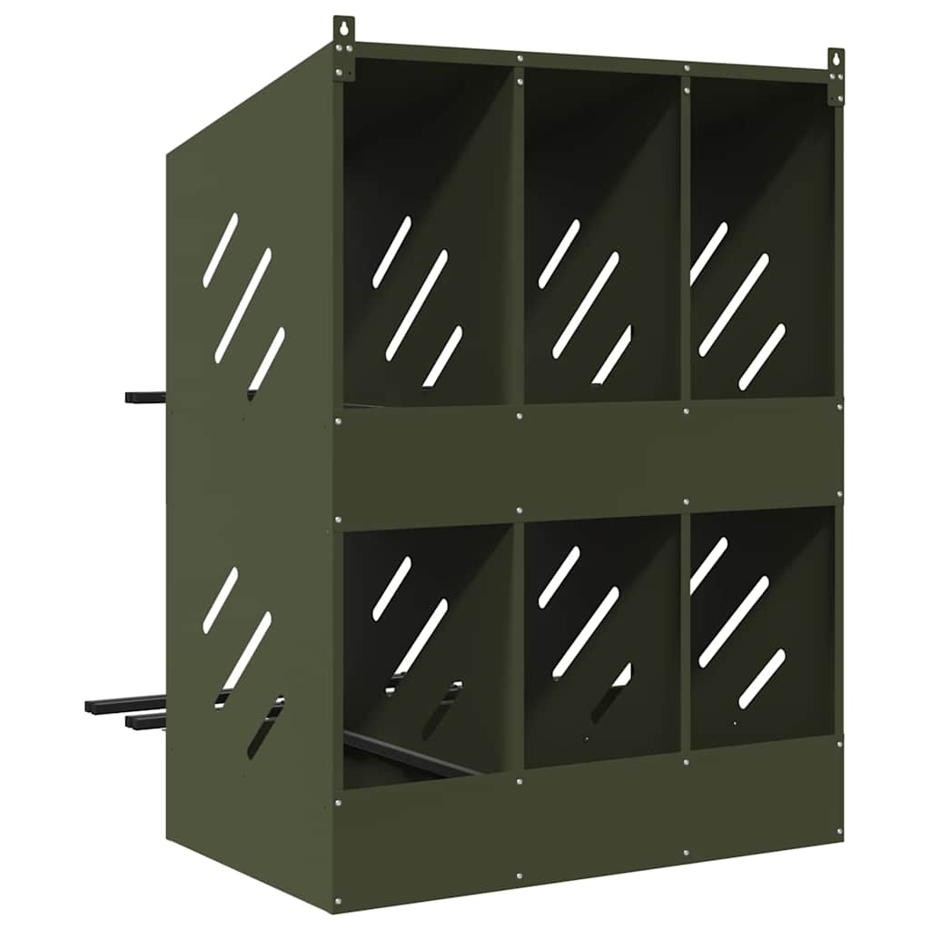Hühner-Nistkasten Mit 6 Fächern Metall