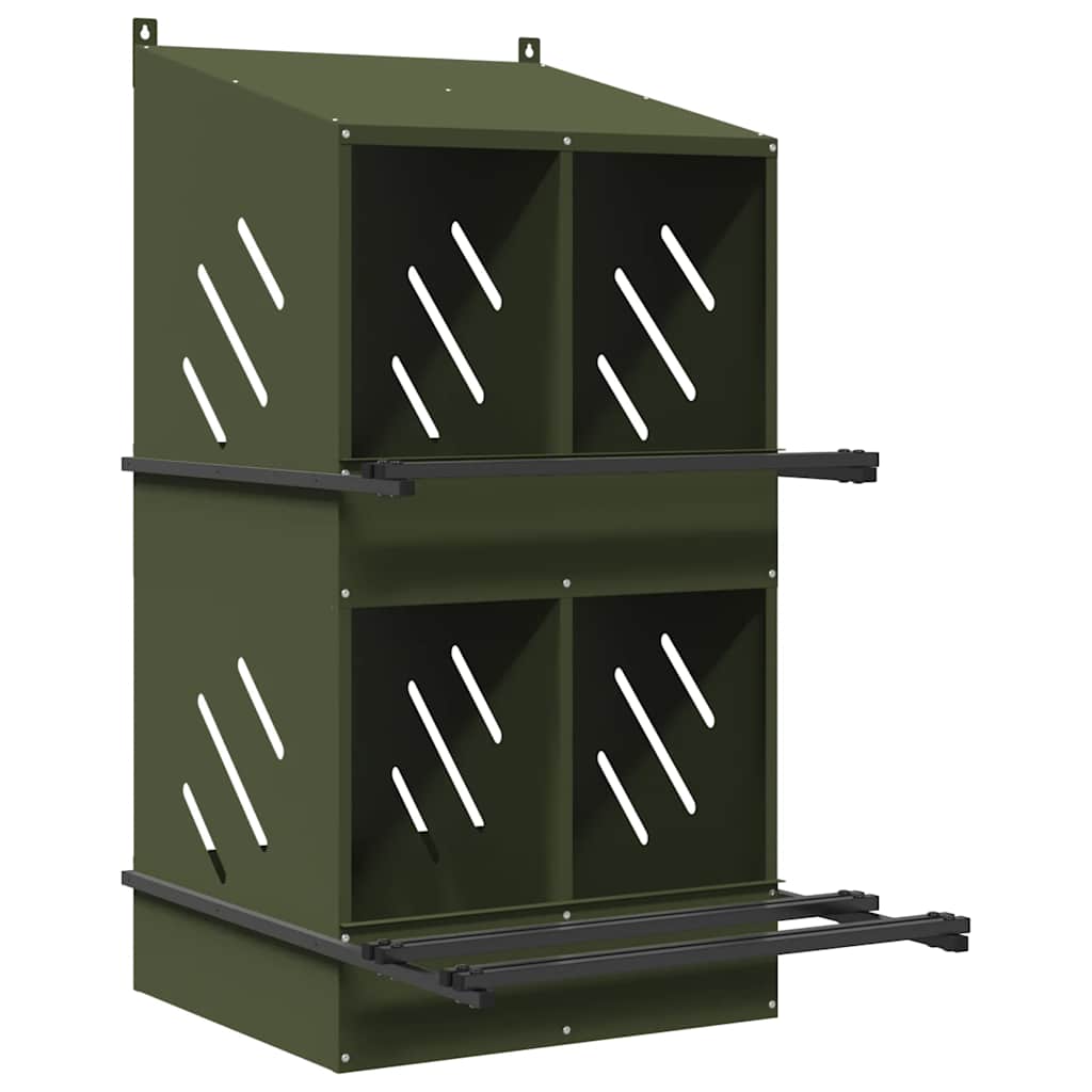 Hühner-Nistkasten Mit 4 Fächern Metall