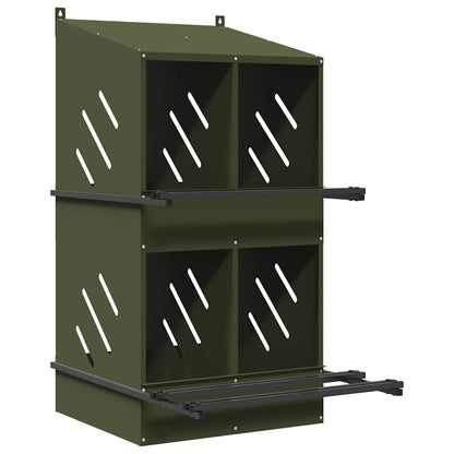 Hühner-Nistkasten Mit 4 Fächern Metall