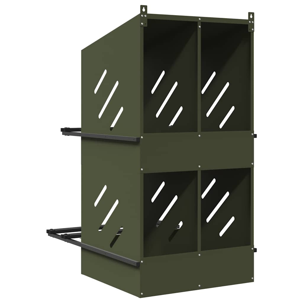 Hühner-Nistkasten Mit 4 Fächern Metall