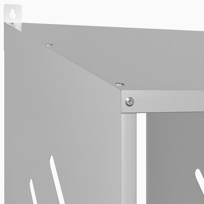 Hühner-Nistkasten Mit 4 Fächern Verzinktes Silber Metall