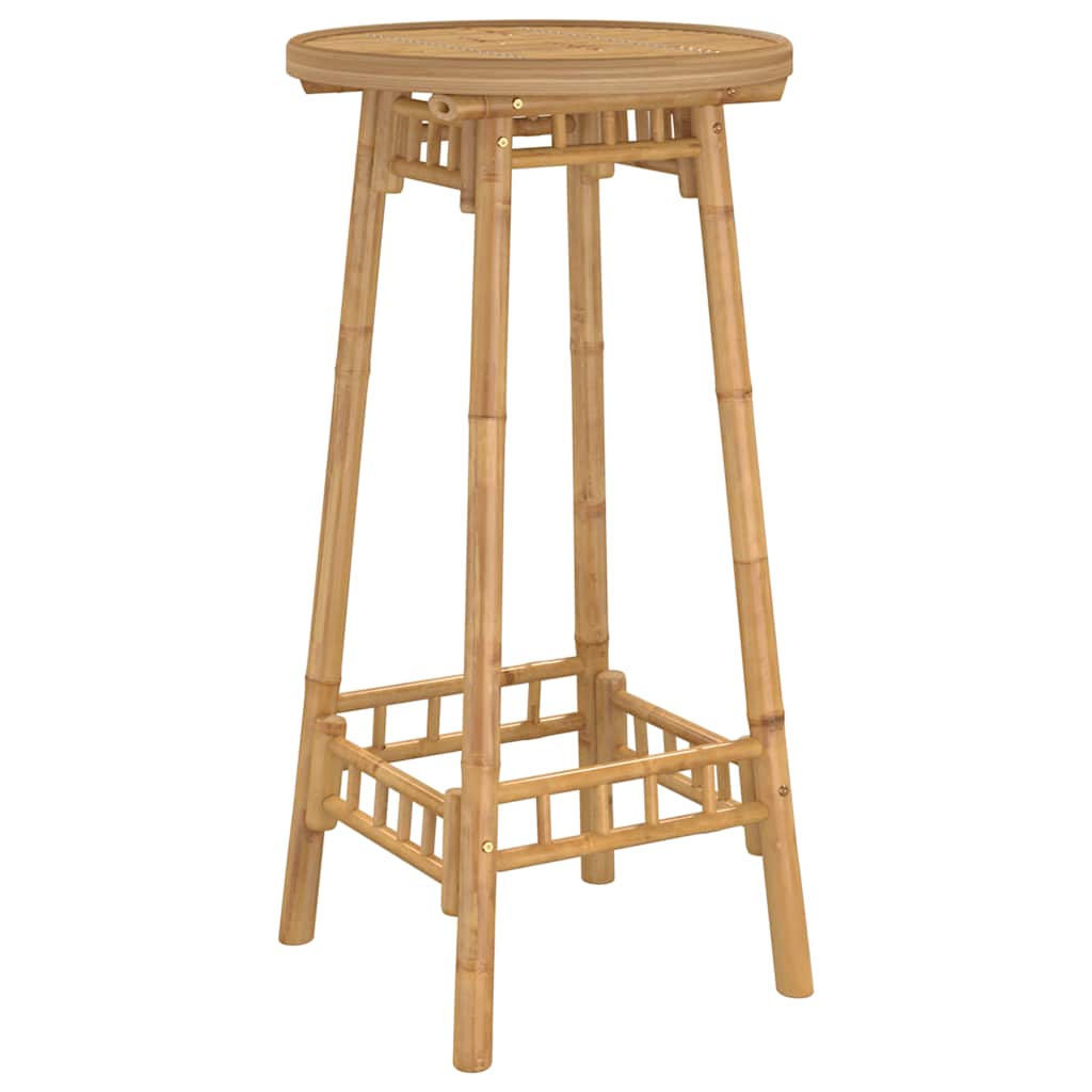 3-Tlg. Outdoor-Bar-Set Klappbar Bambus