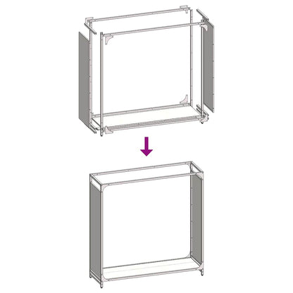 Brennholzregal 90X28X90 Cm Kaltgewalzter Stahl