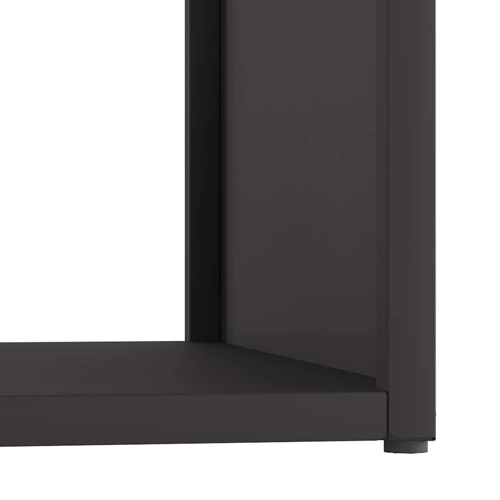 Brennholzregal Schwarz 40X40X40 Cm Kaltgewalzter Stahl
