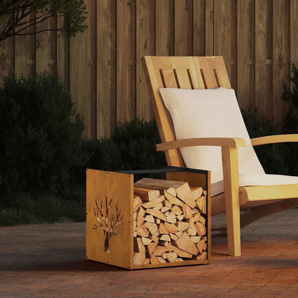 Brennholzregal 40X40X40 Cm Wetterfester Stahl
