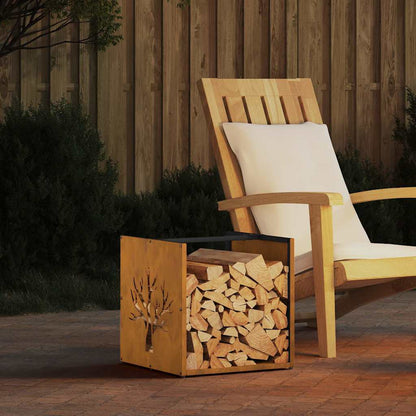 Brennholzregal 40X40X40 Cm Wetterfester Stahl