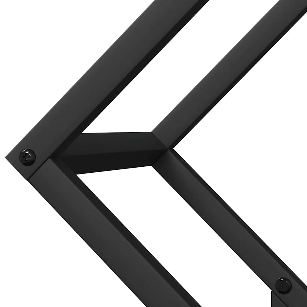 Brennholzregal Schwarz 50X25X50 Cm Kaltgewalzter Stahl