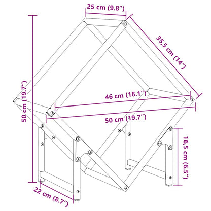 Brennholzregal 50X25X50 Cm Kaltgewalzter Stahl