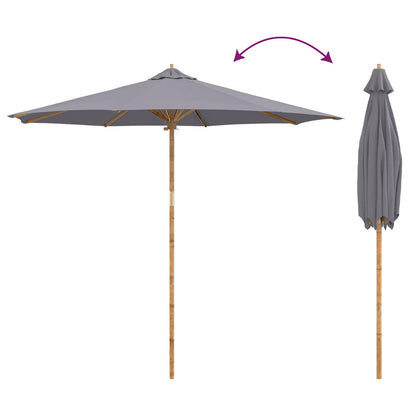 Garten-Sonnenschirm Ø 270 X 260 Cm Bambus
