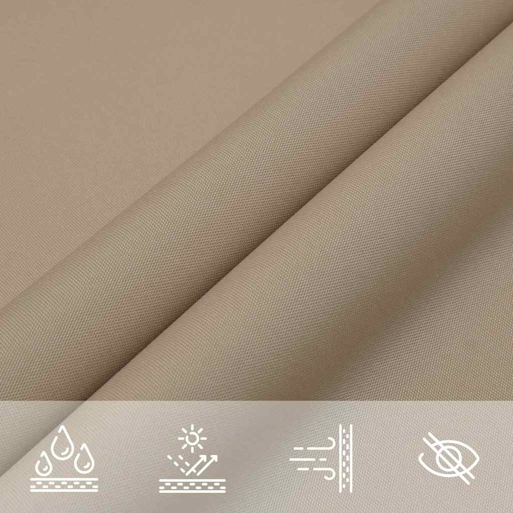 Sonnensegel 7X5X5 M 100% Polyester Oxford Taupe