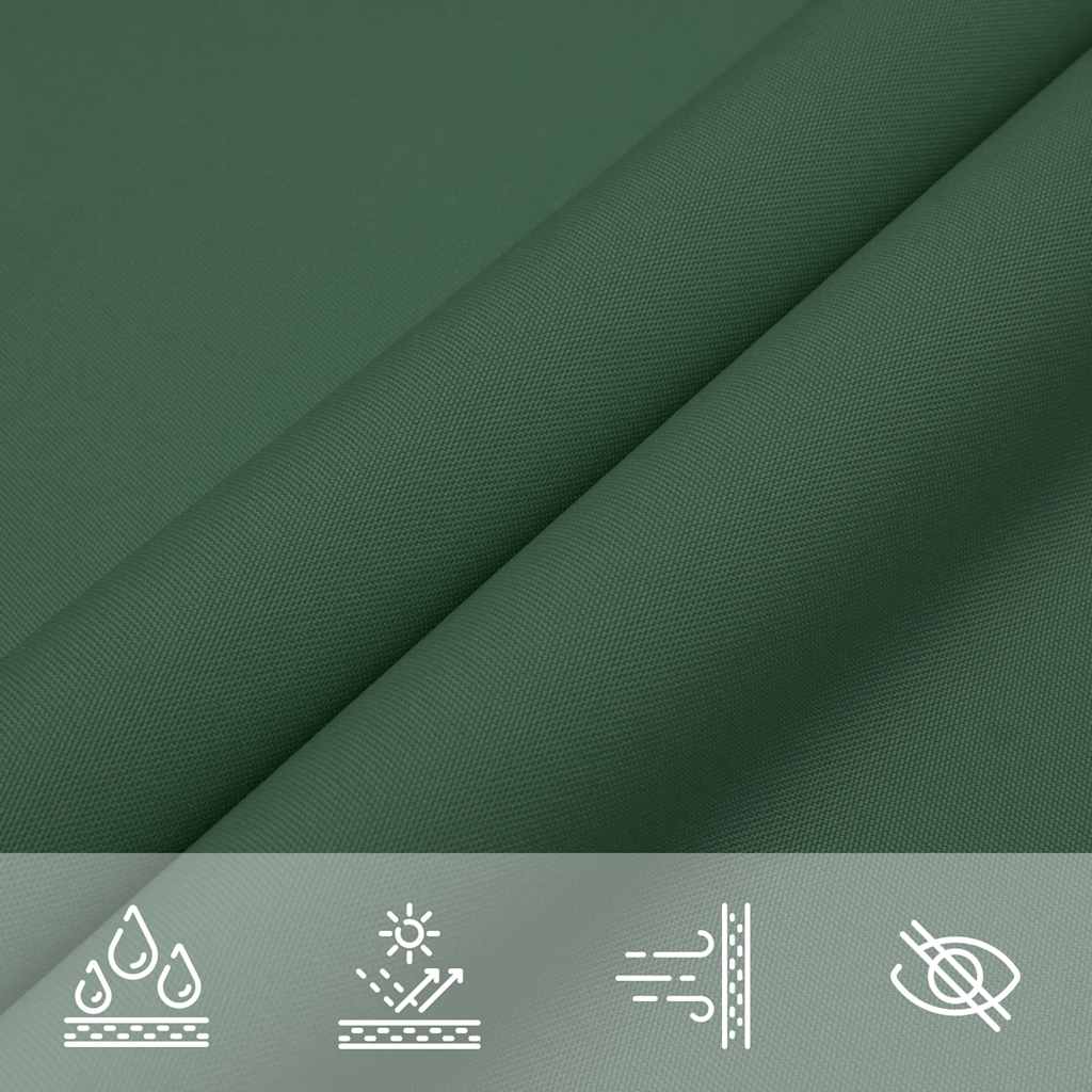 Sonnensegel 7X5X5 M 100% Polyester Oxford Dunkelgrün