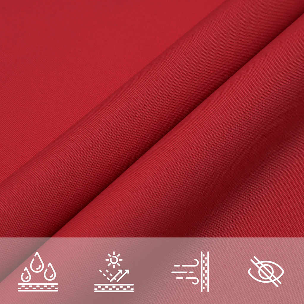 Sonnensegel 2X2X2 M 100% Polyester Oxford Rot