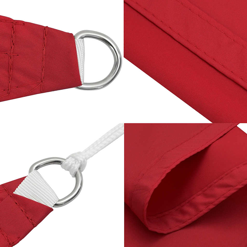 Sonnensegel 7X5X5 M 100% Polyester Oxford Rot