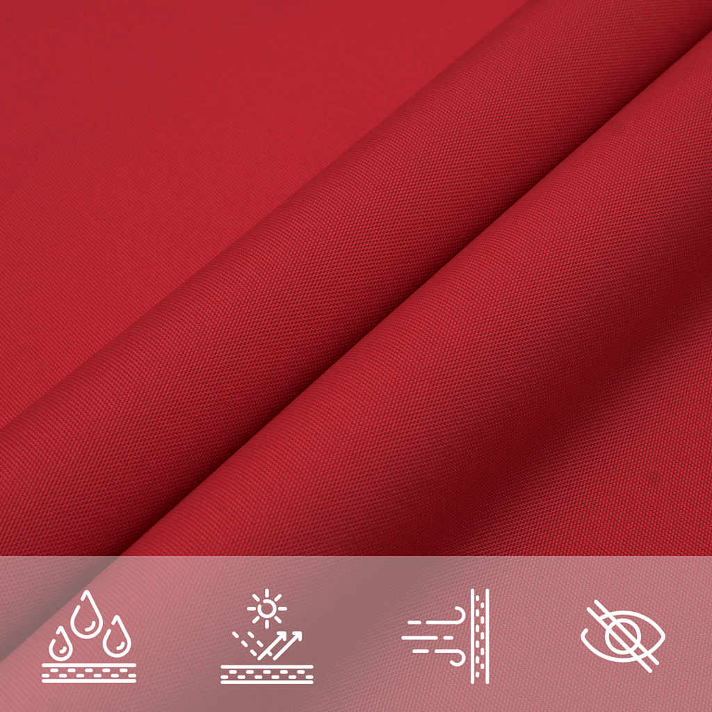 Sonnensegel 7X5X5 M 100% Polyester Oxford Rot