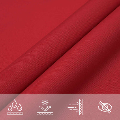 Sonnensegel 7X5X5 M 100% Polyester Oxford Rot