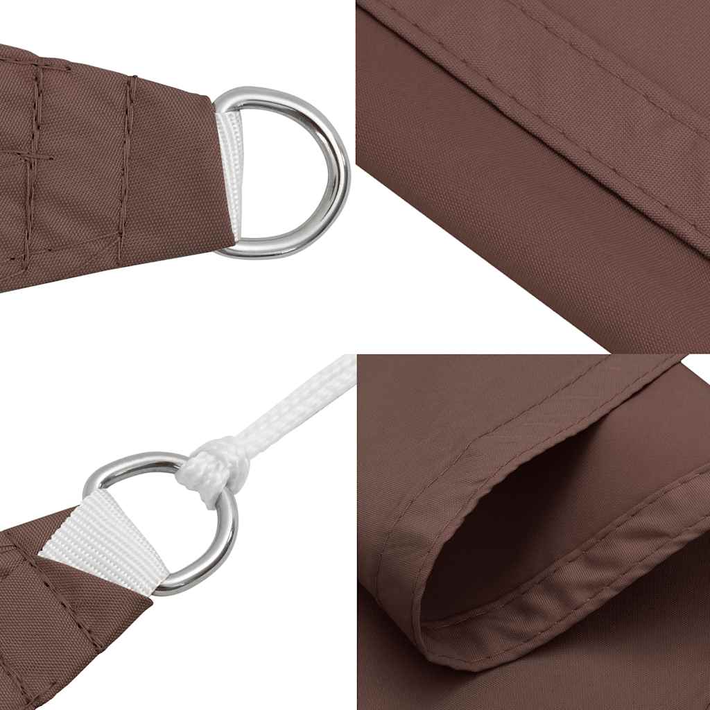 Sonnensegel 7X5X5 M 100% Polyester Oxford Braun
