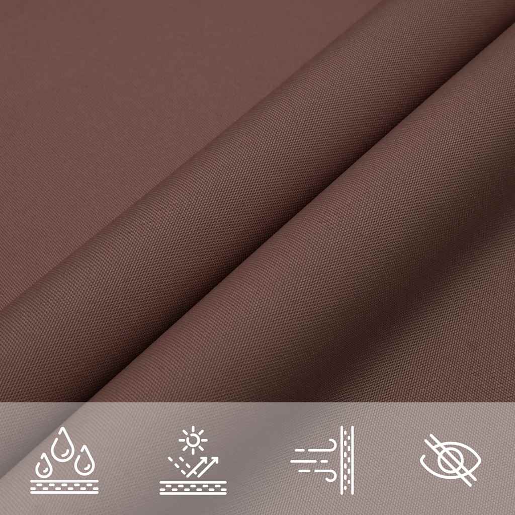 Sonnensegel 7X5X5 M 100% Polyester Oxford Braun
